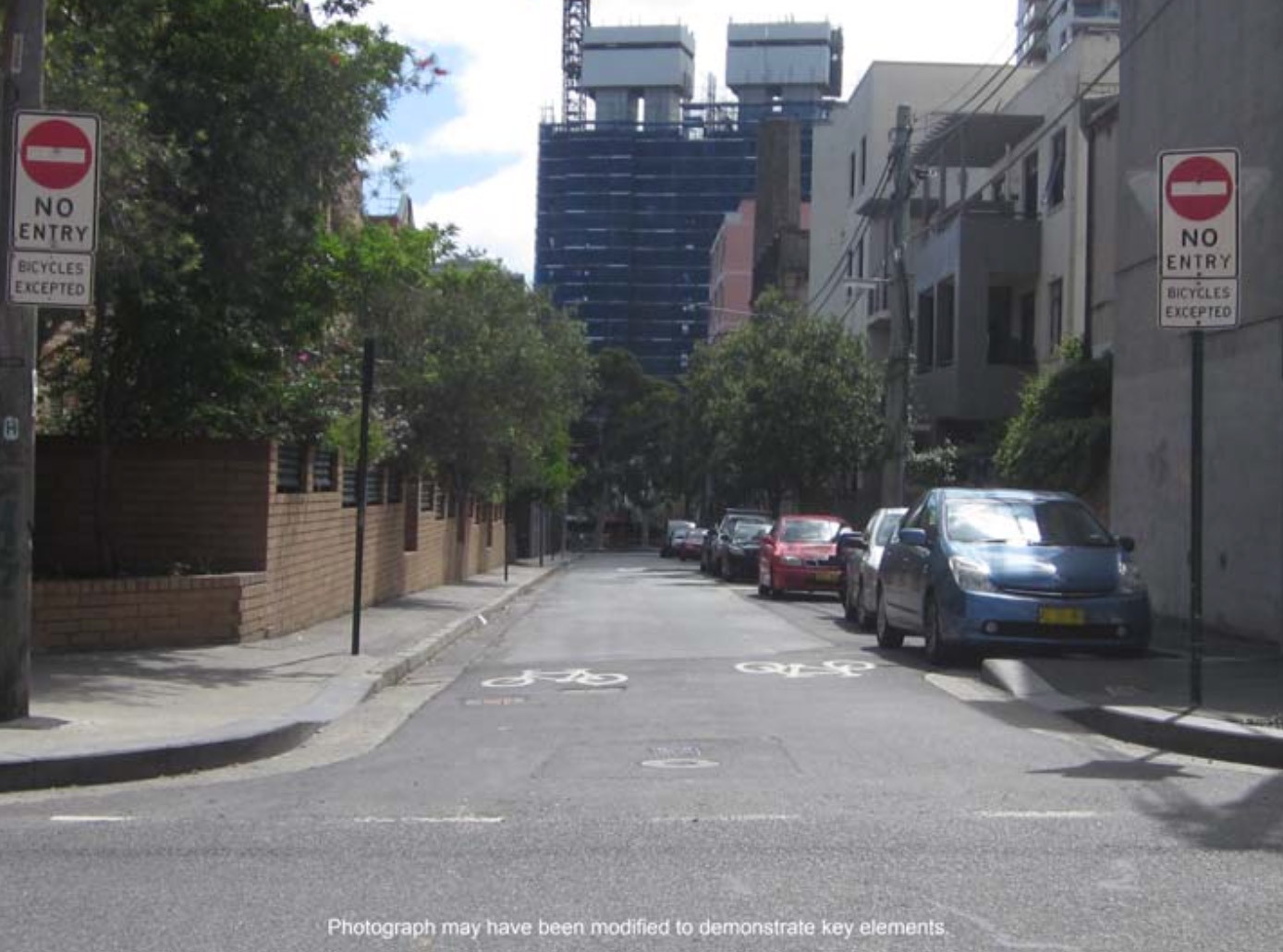 Contraflow streets in the City of Sydney