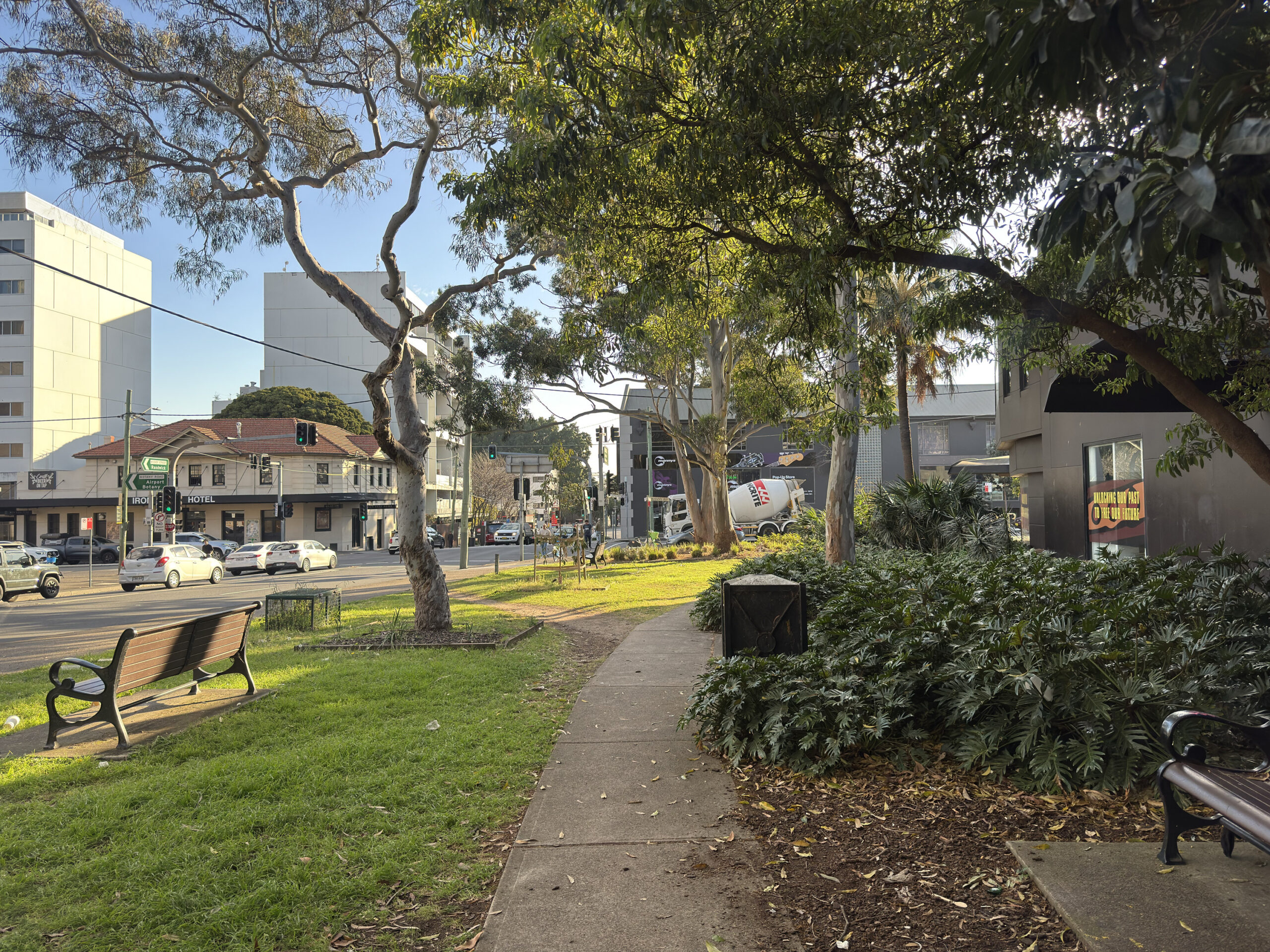 McEvoy Street bench, 2026-09-14.